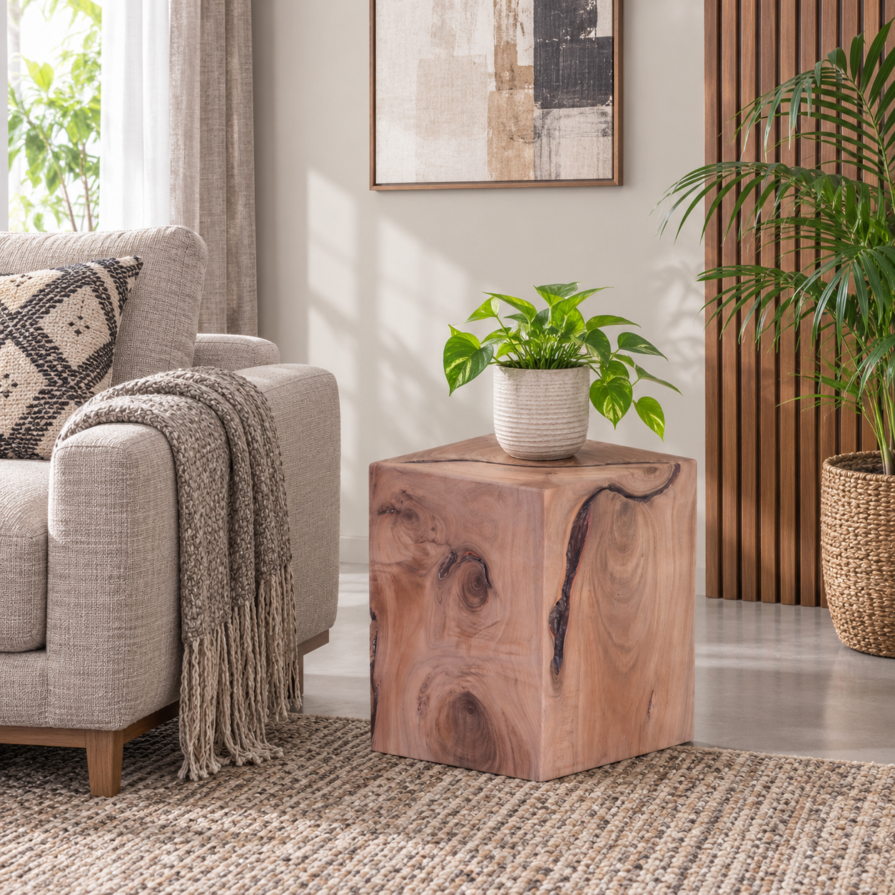 Solid Wood Stool 