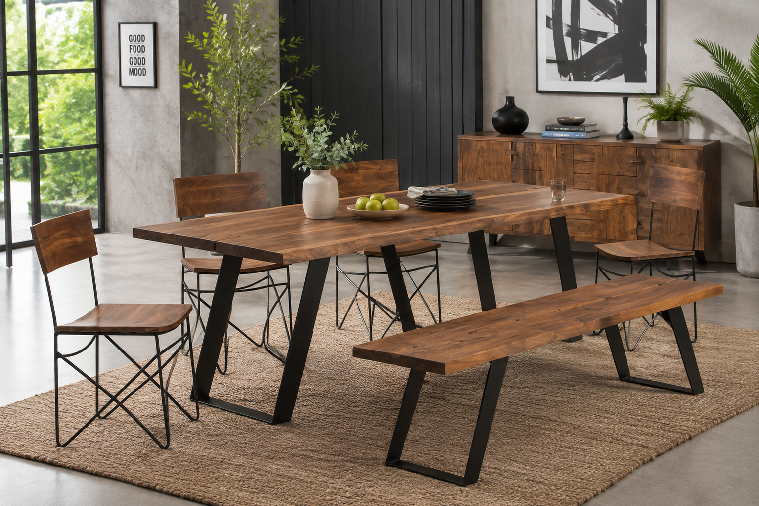 Dinning Table & Bench & Chair 