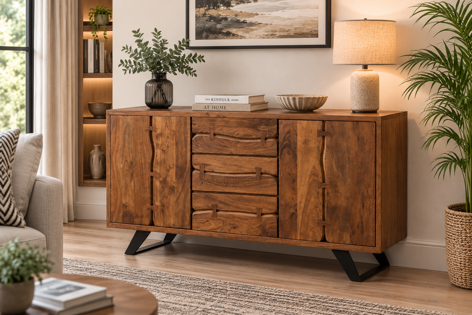 Shiv 2 Door &3 Drawer  Sideboard