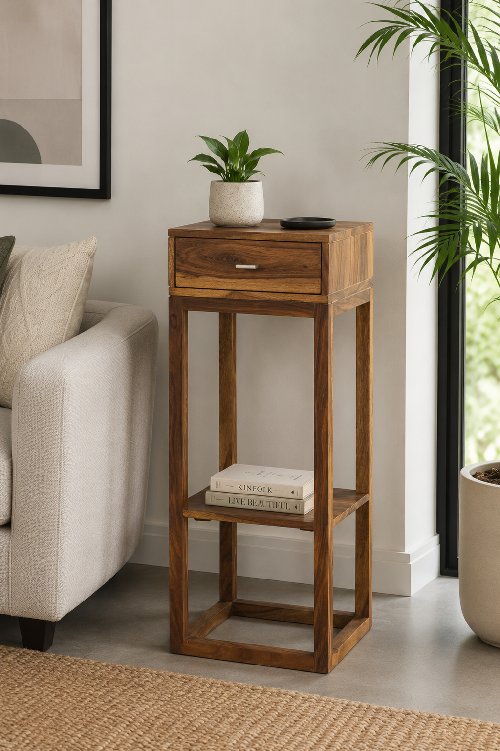 1 Drawer & 1 Shelf Side Table 