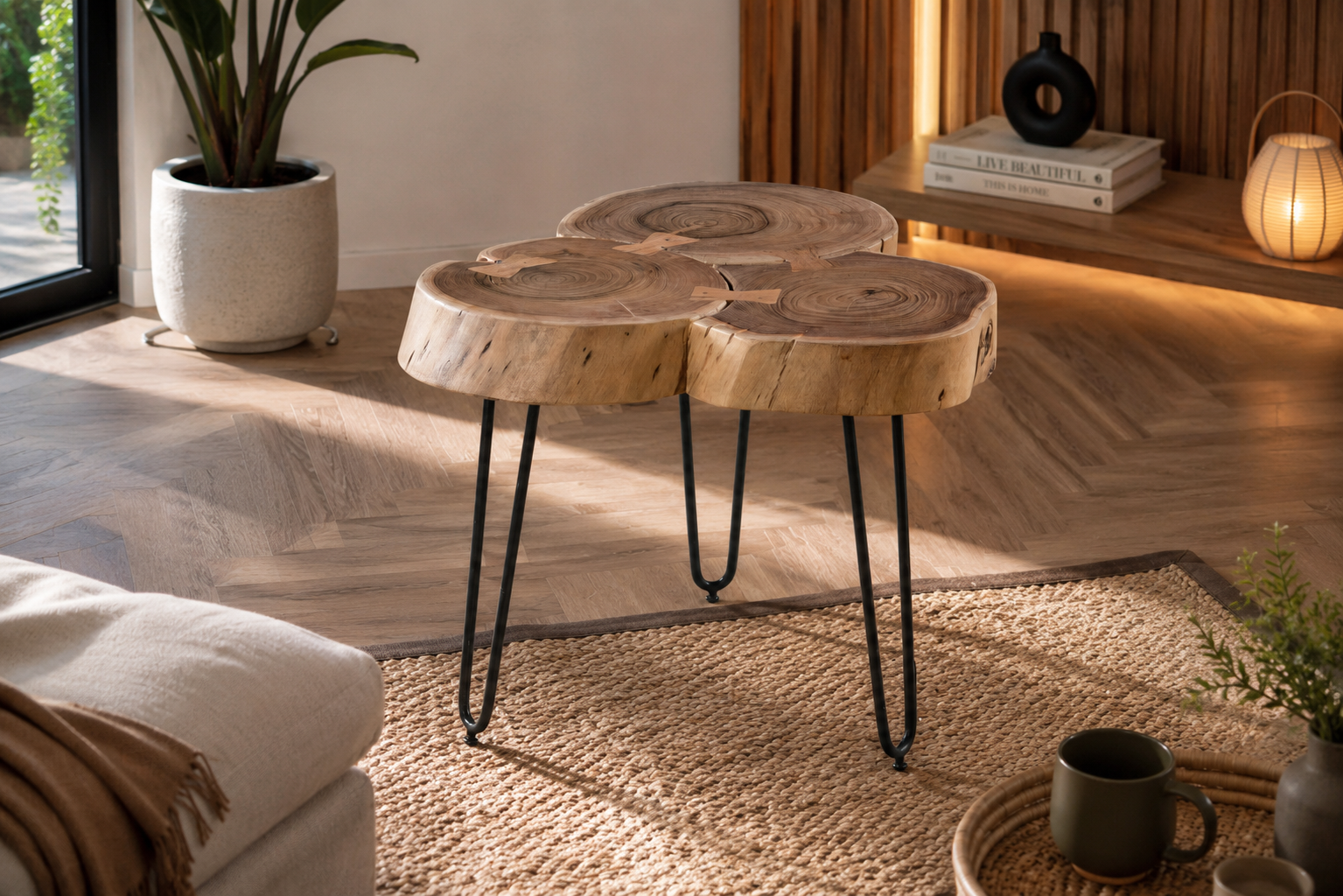 3 Block  Triangle Coffee Table