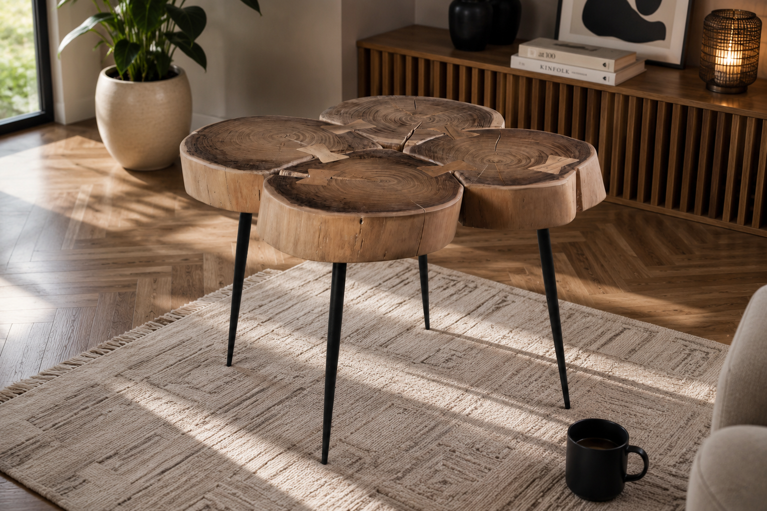 Coffee Table metal pin leg