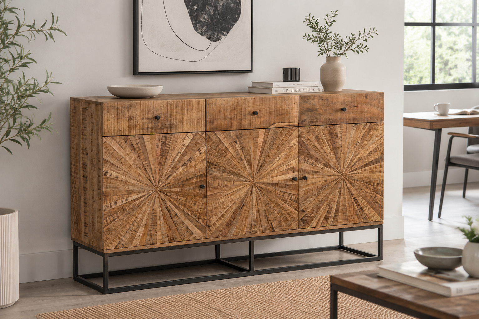3 Door & 3 Drawer Sideboard