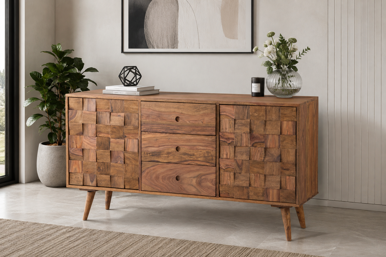 2  Door  & 3  Drawer  Sideboard