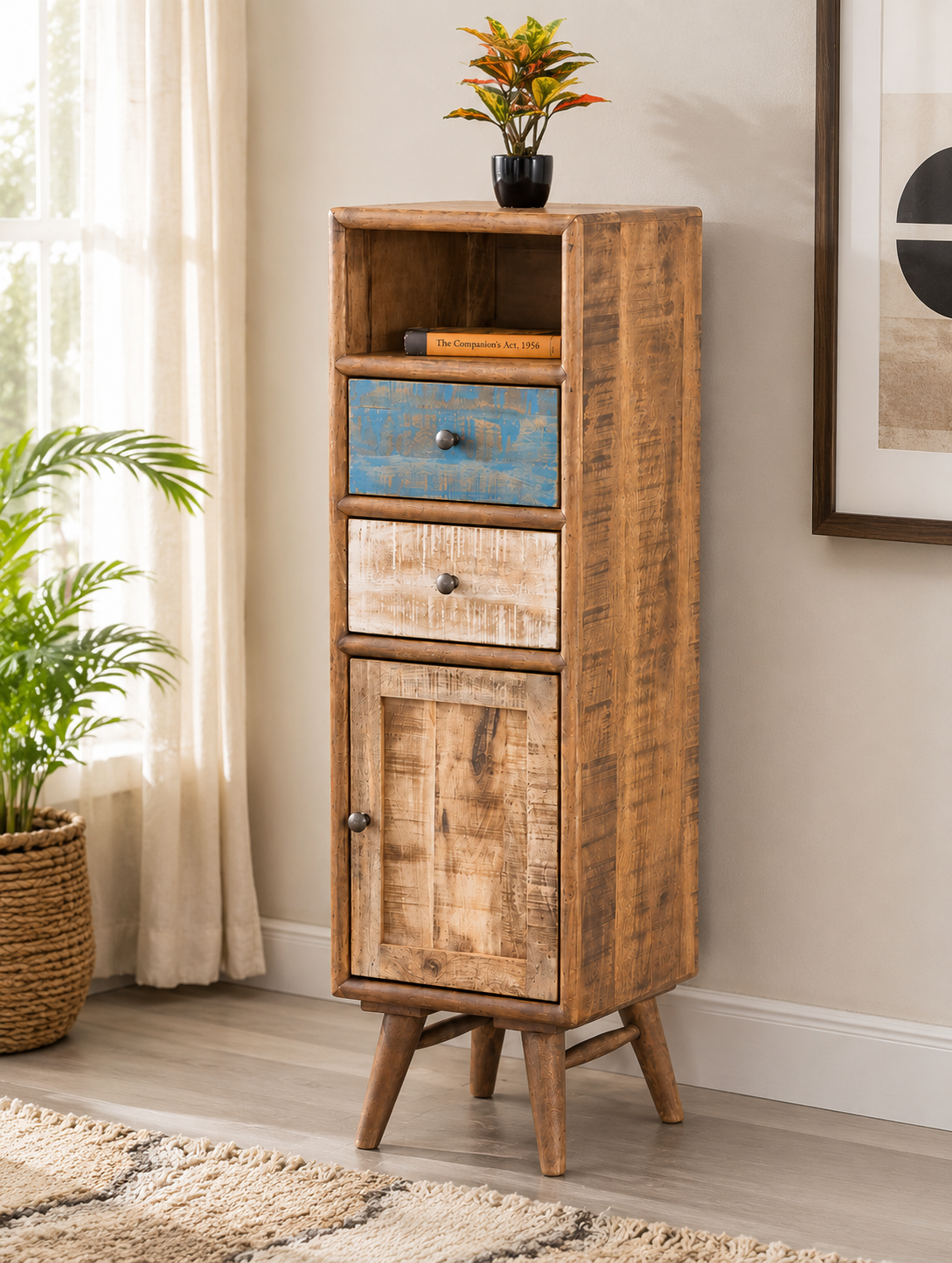 1 Door & 2 Drawer Tall Chest