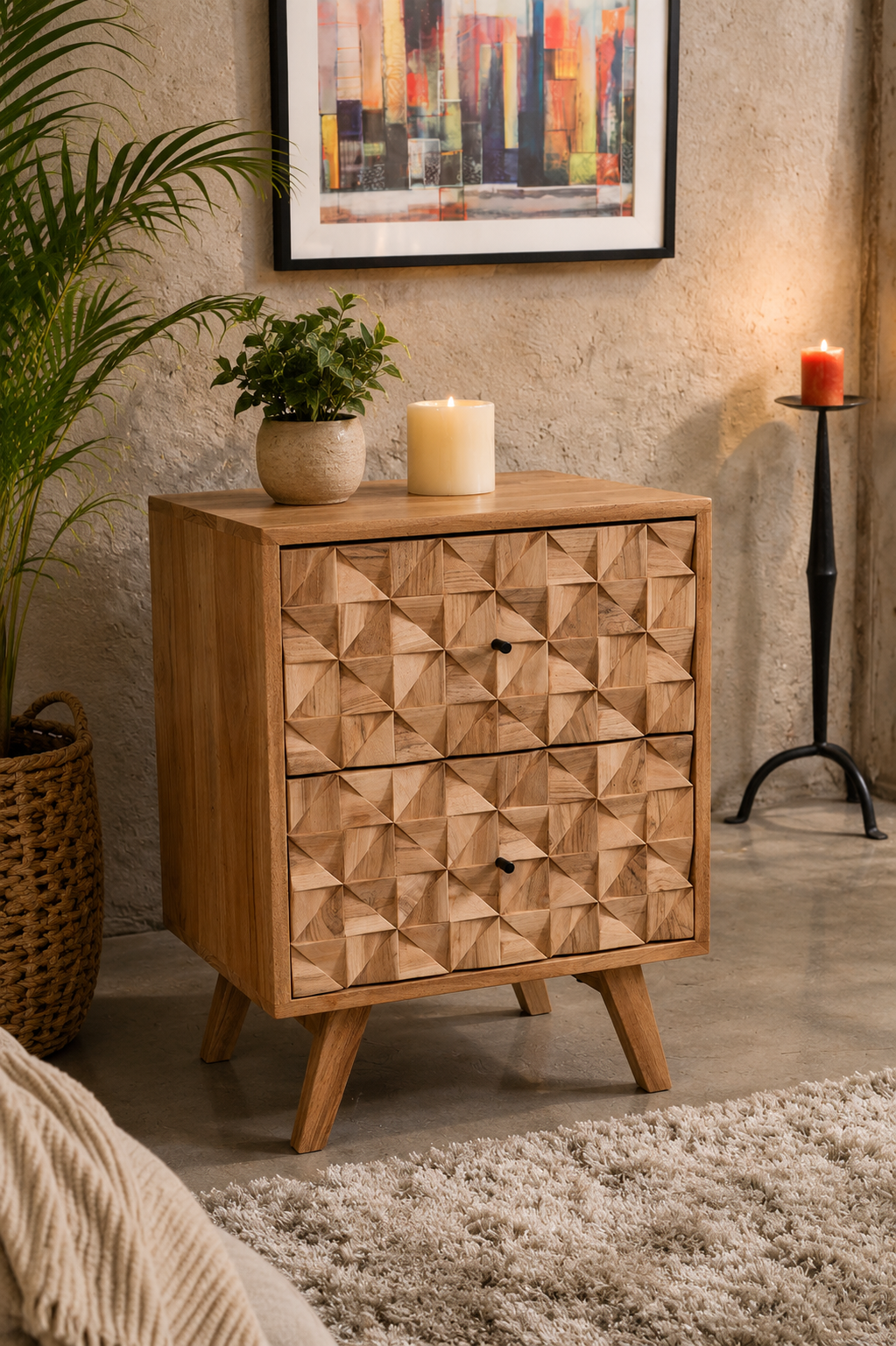 2 Drawer Bed Side