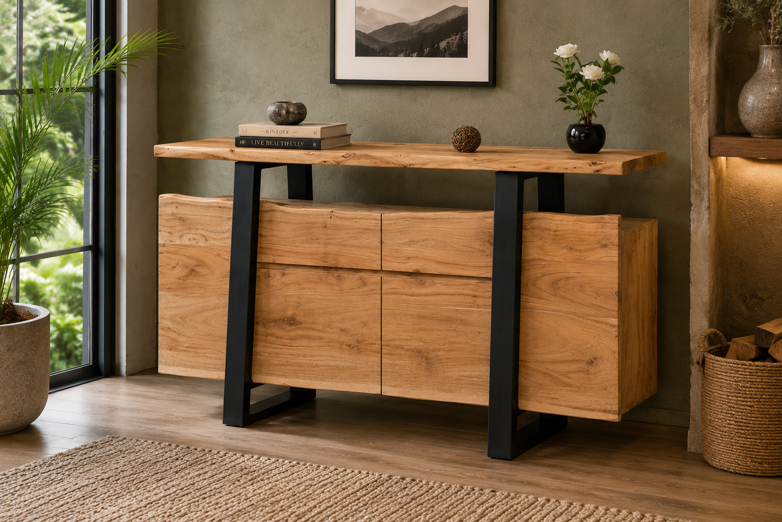 4 door and 2 drawer Sideboard 