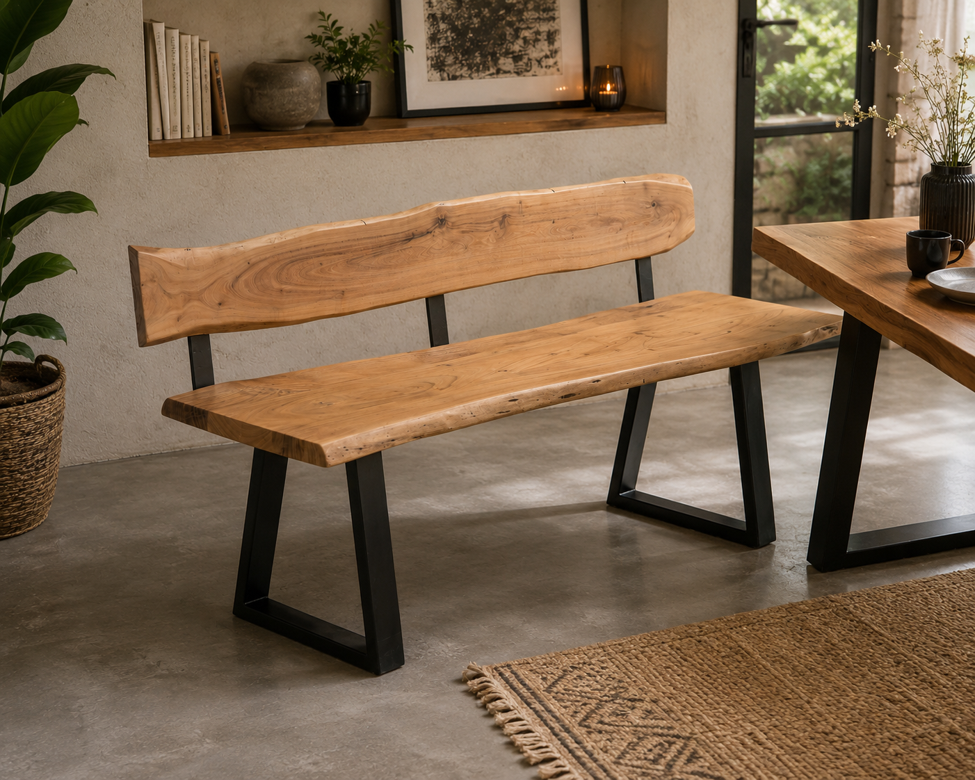 Pune Bench With Back 