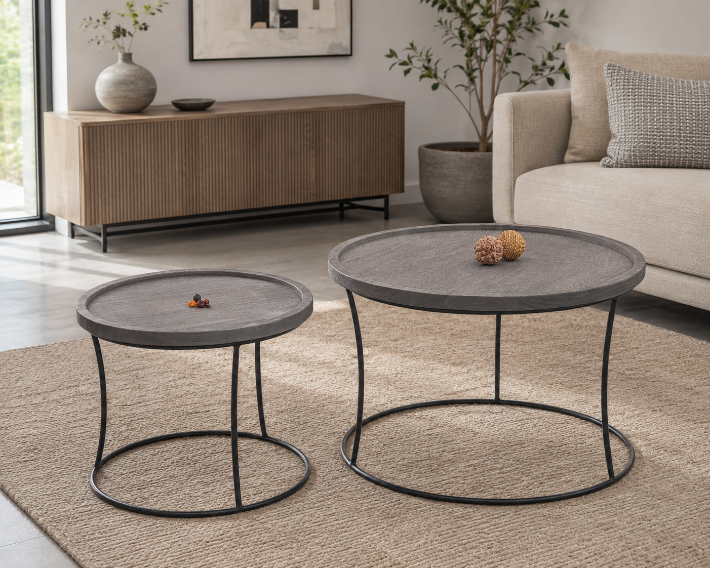 Round Coffee Table set of 2
